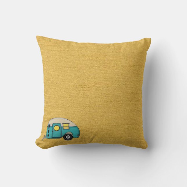 LET'S GO CAMPING THROW PILLOW (Front)