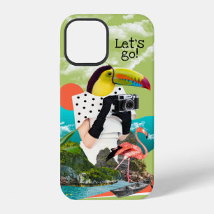 Lets Go Cool Travel Collage Pop Art iPhone 12 Case