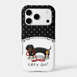 Let's Go! Dachshund (black and tan) Funny dog