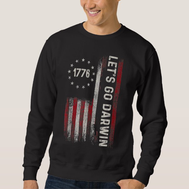 Lets Go Darwin Tee  Trendy Sarcastic Let's Go Darw (Front)