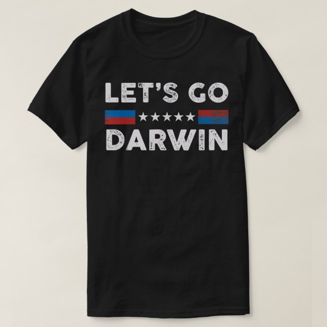 Lets Go Darwin US Flag Vintage T-Shirt (Design Front)