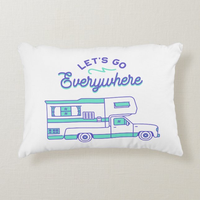 Let's Go Everywhere Accent Pillow (Front)