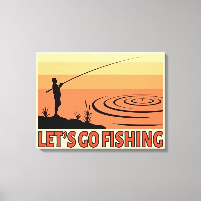 Let's Go Fishing Canvas Print (Front)