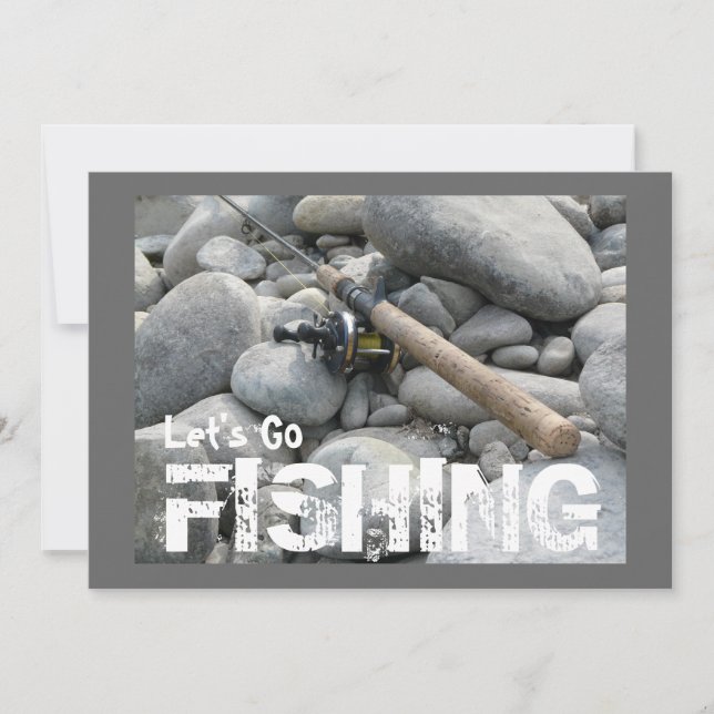 Let's Go Fishing! Company Fishing Trip Invitation (Front)