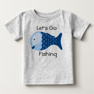 Let's Go Fishing Organic Baby One Piece Tee