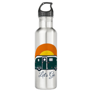 Let's Go! Fun Vintage Camper RV  710 Ml Water Bottle