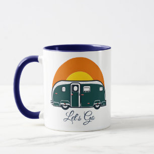 Let's Go! Fun Vintage Camper RV  Mug