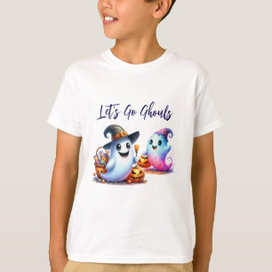 Let's Go Ghouls, 2 Cute Ghost Halloween T-Shirt