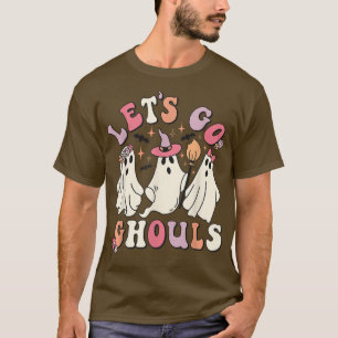 Lets Go Ghouls Cute Floral Ghost Costume Halloween T-Shirt