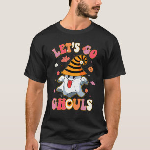 Let's Go Ghouls Ghost With Flowers Halloween Costu T-Shirt