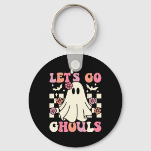 Let's Go Ghouls Halloween Ghost Costume Retro Groo Keychain