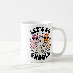Let's Go Ghouls Halloween Ghost Floral Spooky Seas Coffee Mug