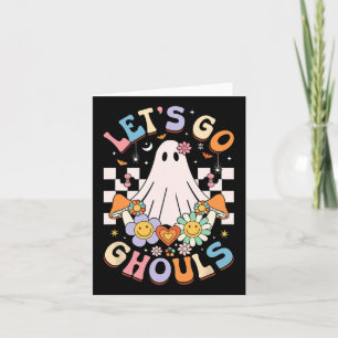 Let's Go Ghouls Halloween Ghost Outfit Costume Ret Card