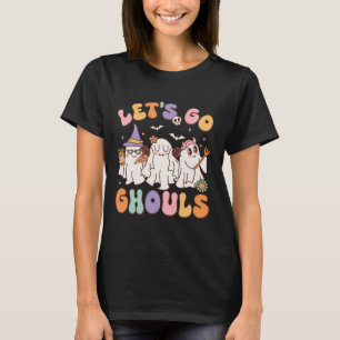 Let's Go Ghouls Halloween Ghost Outfit Costume Ret T-Shirt