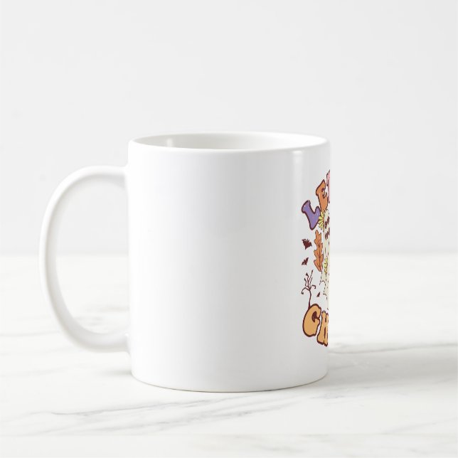 let's go ghouls Halloween Groovy halloween fall Coffee Mug (Left)