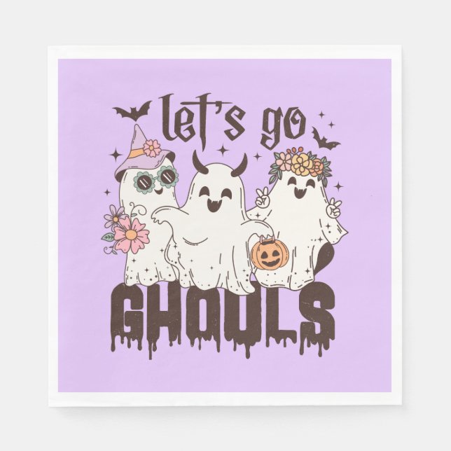 Let's Go Ghouls Halloween Napkin (Front)