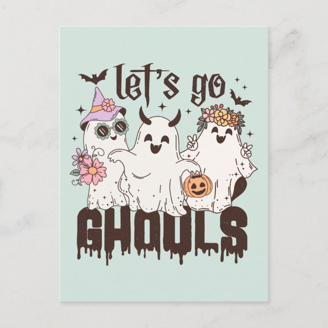 "Lets go Ghouls"  Postcard (Front)