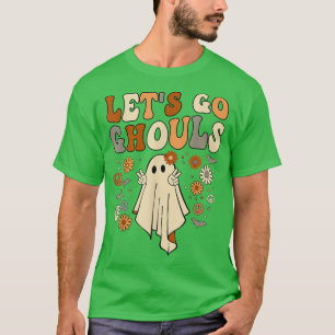 Let's Go Ghouls Retro Groovy Halloween Ghost Pumpk T-Shirt