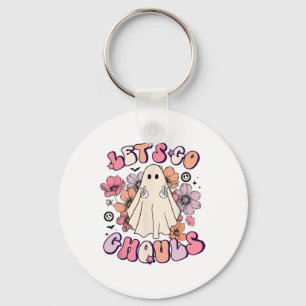 Let's Go Ghouls Retro Halloween Bychelorette Brida Keychain