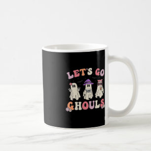 Lets Go Ghouls Retro Halloween Ghost Women Toddler Coffee Mug