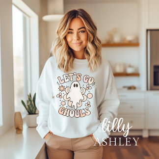 Let's Go Ghouls Spooky Ghost Halloween Sweatshirt