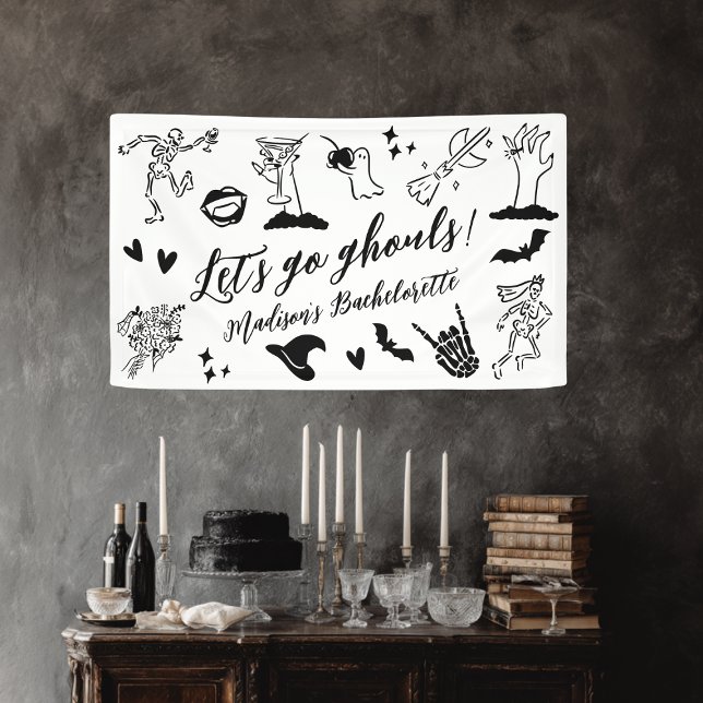 Let's Go Ghouls Spooky Whimsical Bachelorette Banner (Creator Uploaded)