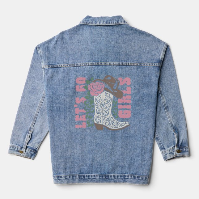 Let's go girls denim jacket (Back)