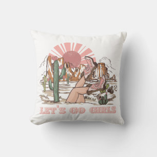 Let's Go Girls Throw Pillow