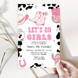 Lets go girls Western cowgirl Birthday Invitation<br><div class="desc">Lets go girls Western cowgirl Birthday Invitation
Matching items available.</div>
