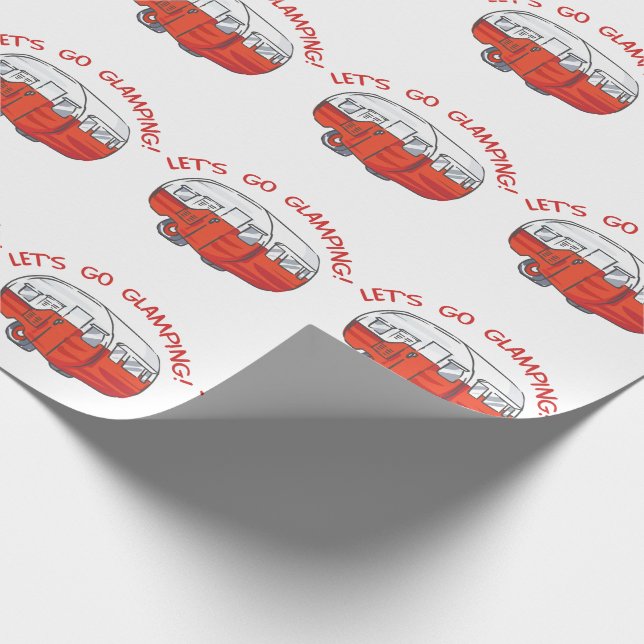 Let's Go Glamping Wrapping Paper (Corner)