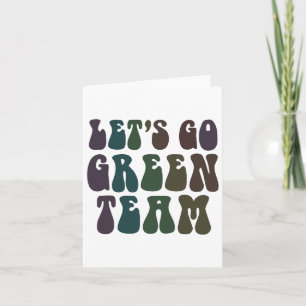 Let's Go Green Team Retro War Game 60's Summer Cam Card