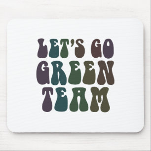 Let's Go Green Team Retro War Game 60's Summer Cam Mouse Pad
