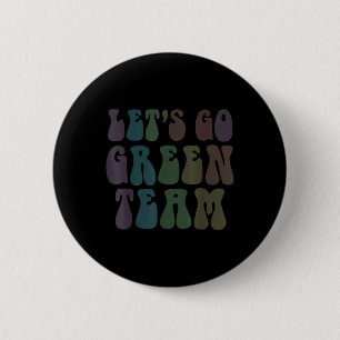 Lets Go Green Team Retro War Game 60s Summer Camp 2 Inch Round Button