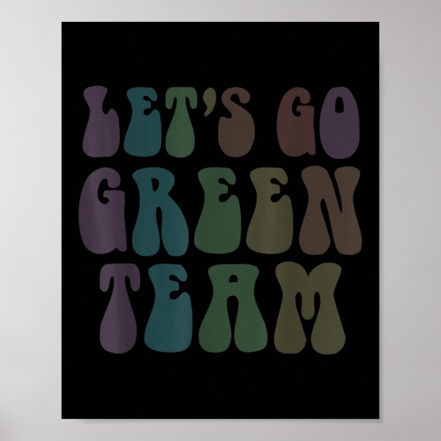 Lets Go Green Team Retro War Game 60s Summer Camp  Poster (Front)