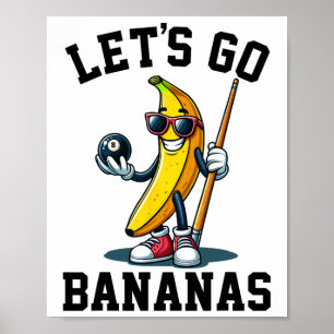 Lets Go Nanas Vintage Nana Playing Billiards Lover Poster