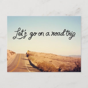 Let's Go On A Road Trip   Postcard