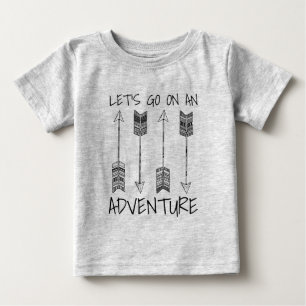 Let's Go On An Adventure Little Guy Rustic Arrow Baby T-Shirt