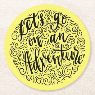 Let's go on an Adventure Round Paper Coaster