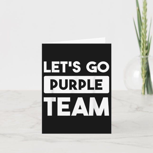Lets Go Purple Team War Game Competition Summer Ca Card (Front)