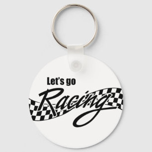 Let's Go Racing Keychain
