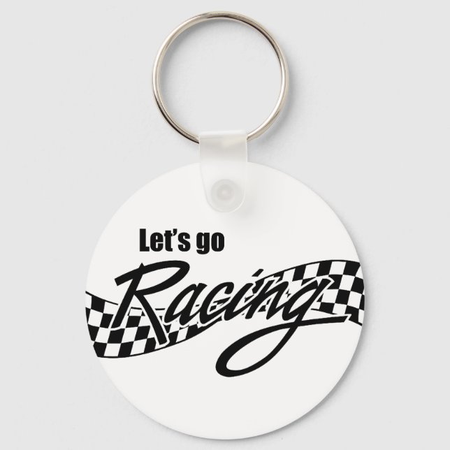 Let's Go Racing Keychain (Front)