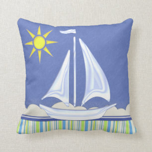 Let's Go Sailing Throw Pillow