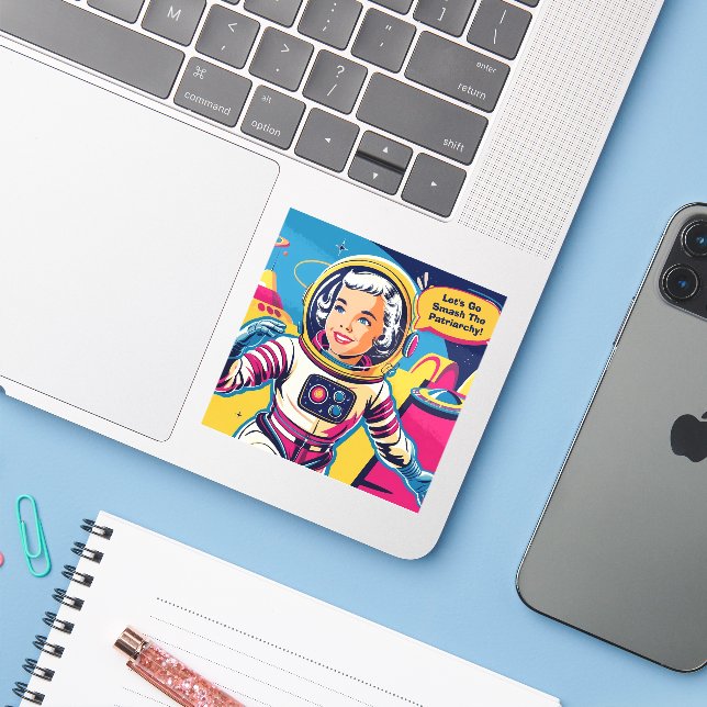 Let's Go Smash The Patriarchy Feminist (Laptop w/ iPhone)