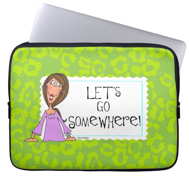 Let's go somewhere Laptop sleeve (Front)