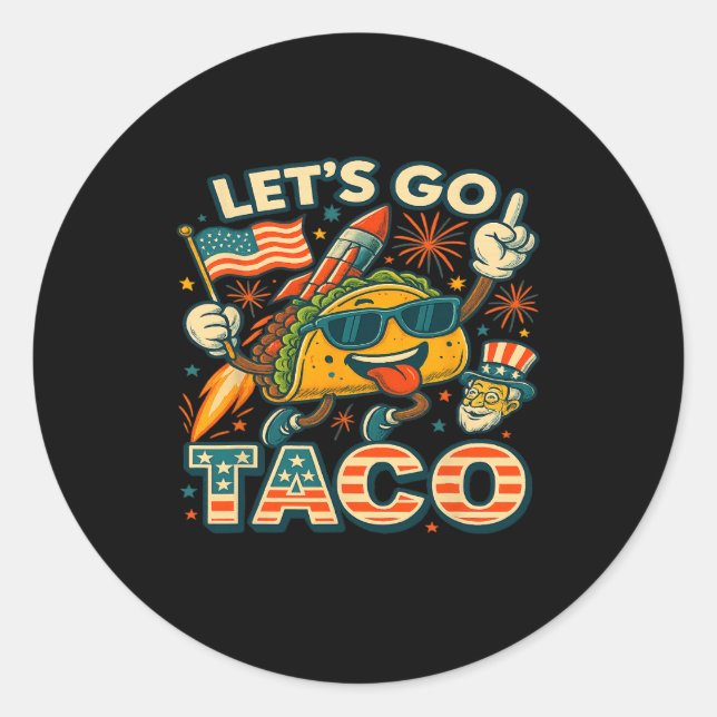 Let's Go Taco 42  Classic Round Sticker (Front)