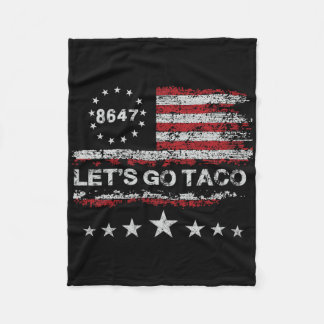 Let's Go Taco 8647 Us Flag 86 47 Men Women 2 Fleece Blanket