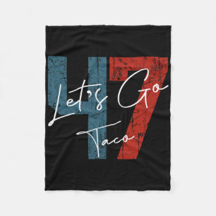 Let's Go Taco 8647 Us Flag 86 47 Men Women 6  Fleece Blanket