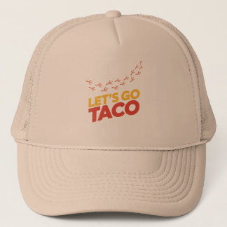Let's Go TACO Chicken Footprints Trucker Hat