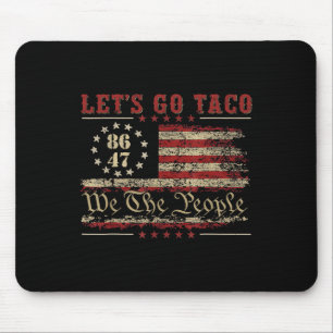 Let's Go Taco For Men Women American Us Flag 86 47 Mouse Pad