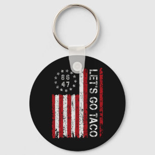 Let's Go Taco Funny Let Go Taco Shirt Men Women Us Keychain